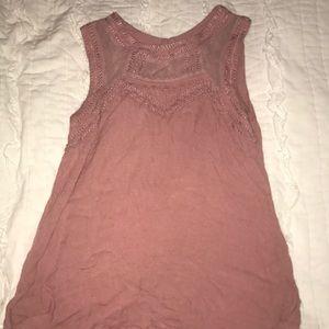 Embroided mauve tank